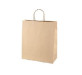Пакет бумажный крафт с кручеными ручками 190х250х100 мм 90 г/м2 25 шт/уп