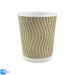Стакан бумажный гофрированный крафт 250 мл 20 шт/уп (кр75, d75)