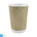 Стакан бумажный гофрированный крафт 400 мл 15 шт/уп (кр91, d91)