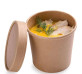 Супник бумажный крафт 480 мл d=97 мм h=100 мм 25 шт/уп