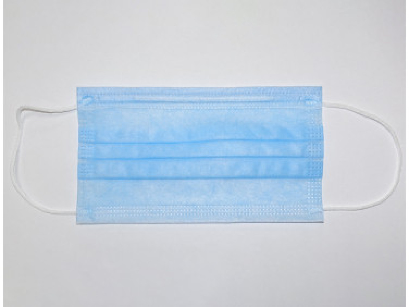 Маска медицинская трехслойная, с носовым фиксатором, голубая, 1 шт