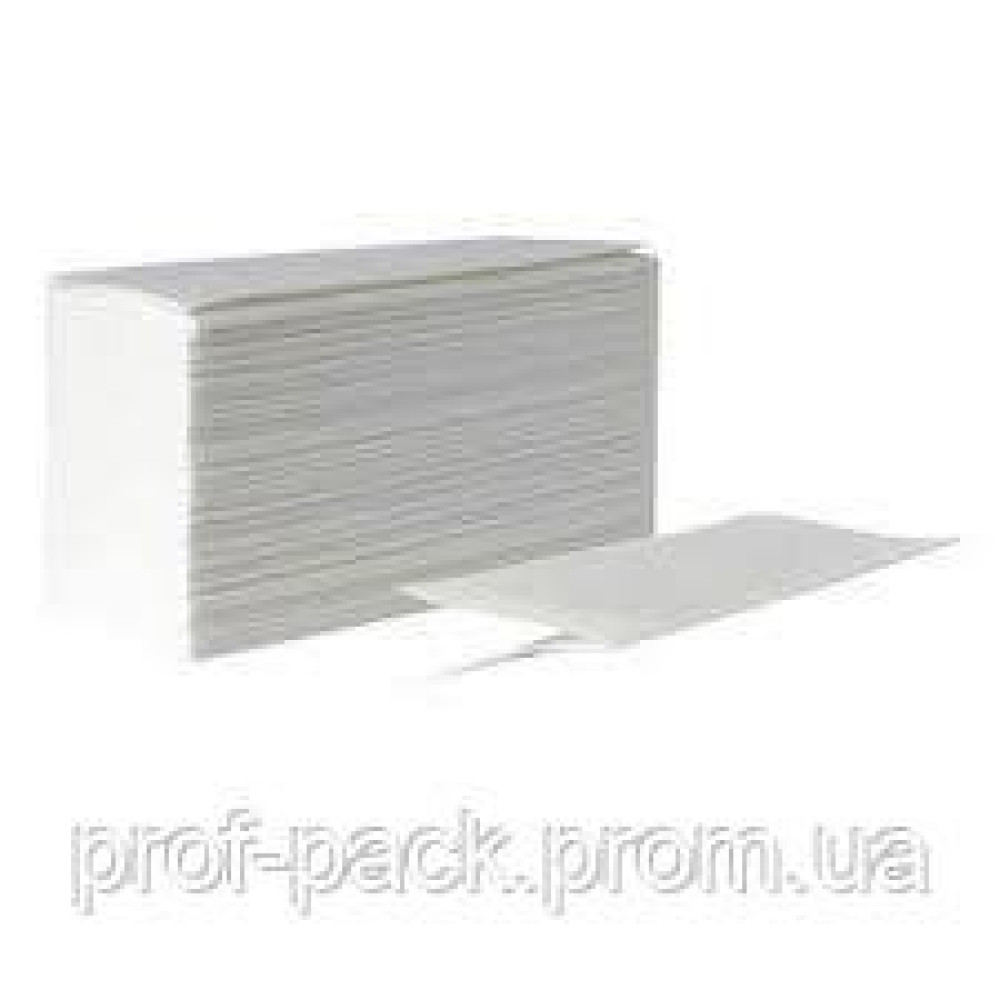 Бумажные полотенца V-сложения, 2-х слойные, белые, LUX, 150 листов/уп