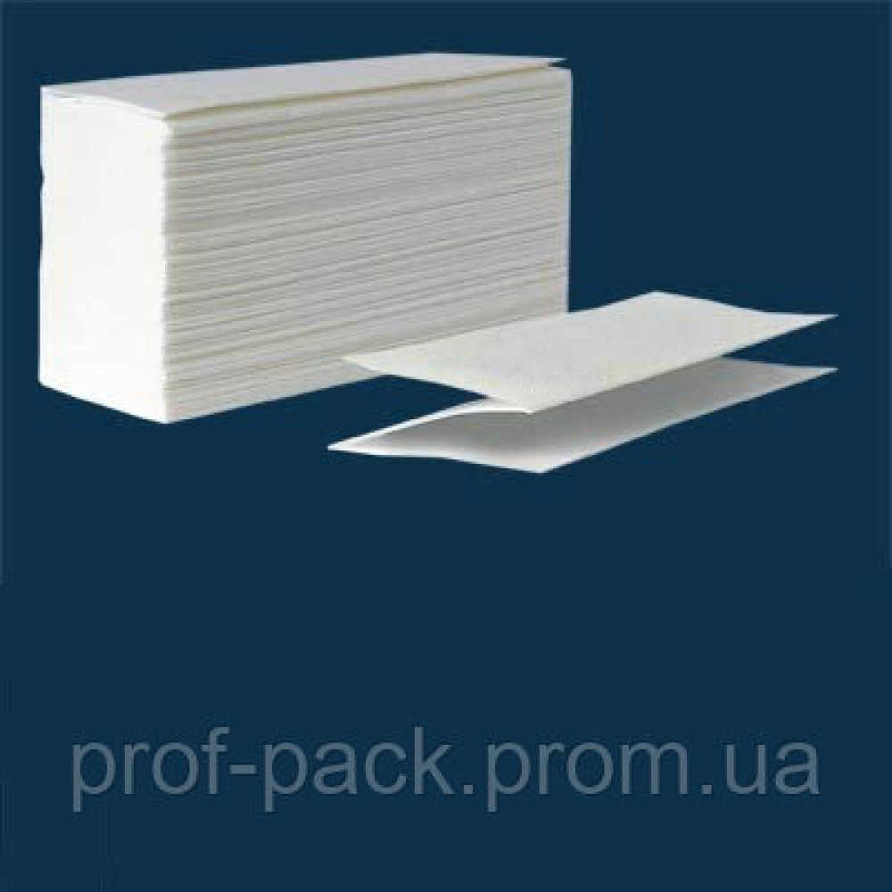 Бумажные полотенца, ZZ-сложения, 2-х слойные, белые, Comfort, ЛКП, 200 листов/уп