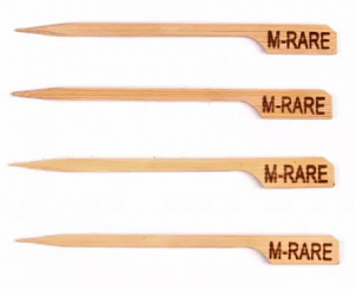 Шпажка бамбуковая Гольф со степенью прожарки Medium Rare 90 мм 100 шт/уп