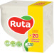 Салфетка 24х24см, 1-но слойная белая, тм Рута, 120 шт/уп