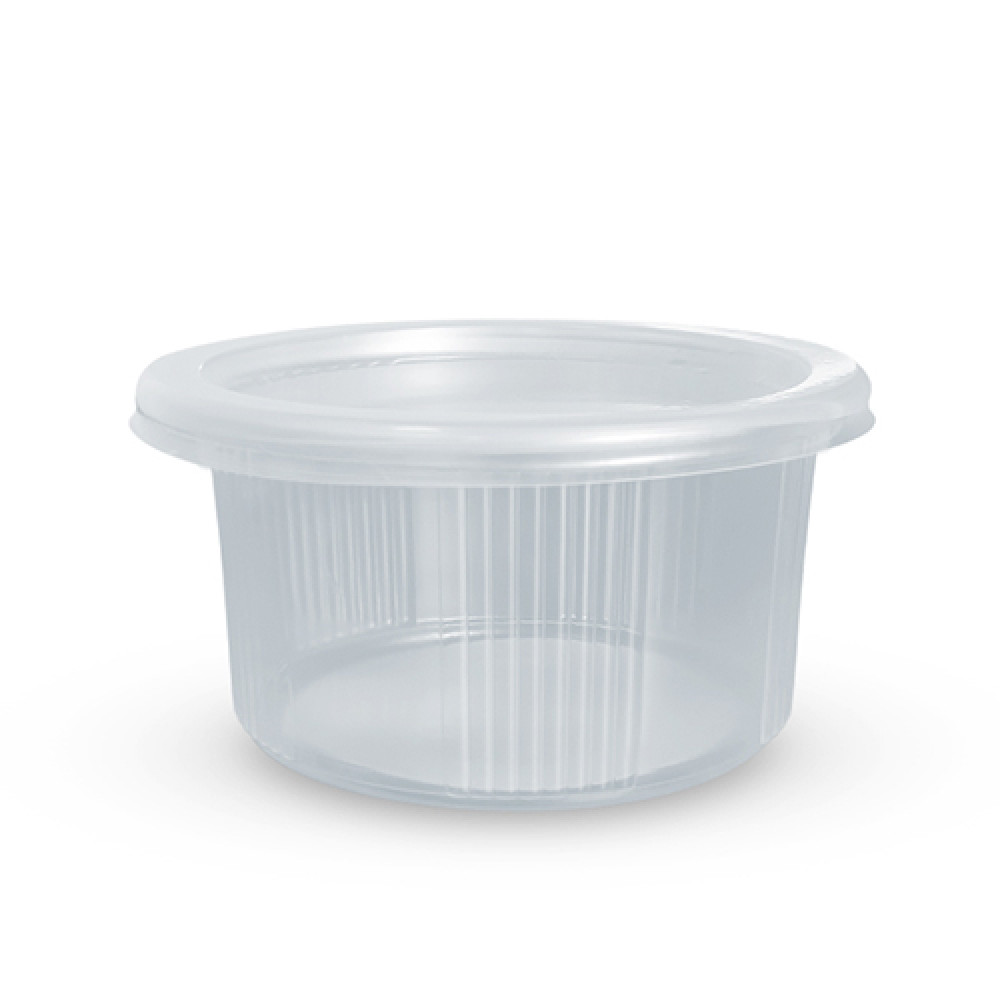 Банка полипропиленовая, прозрачная  с крышкой, 350 мл,  ПП-115-350, 1шт