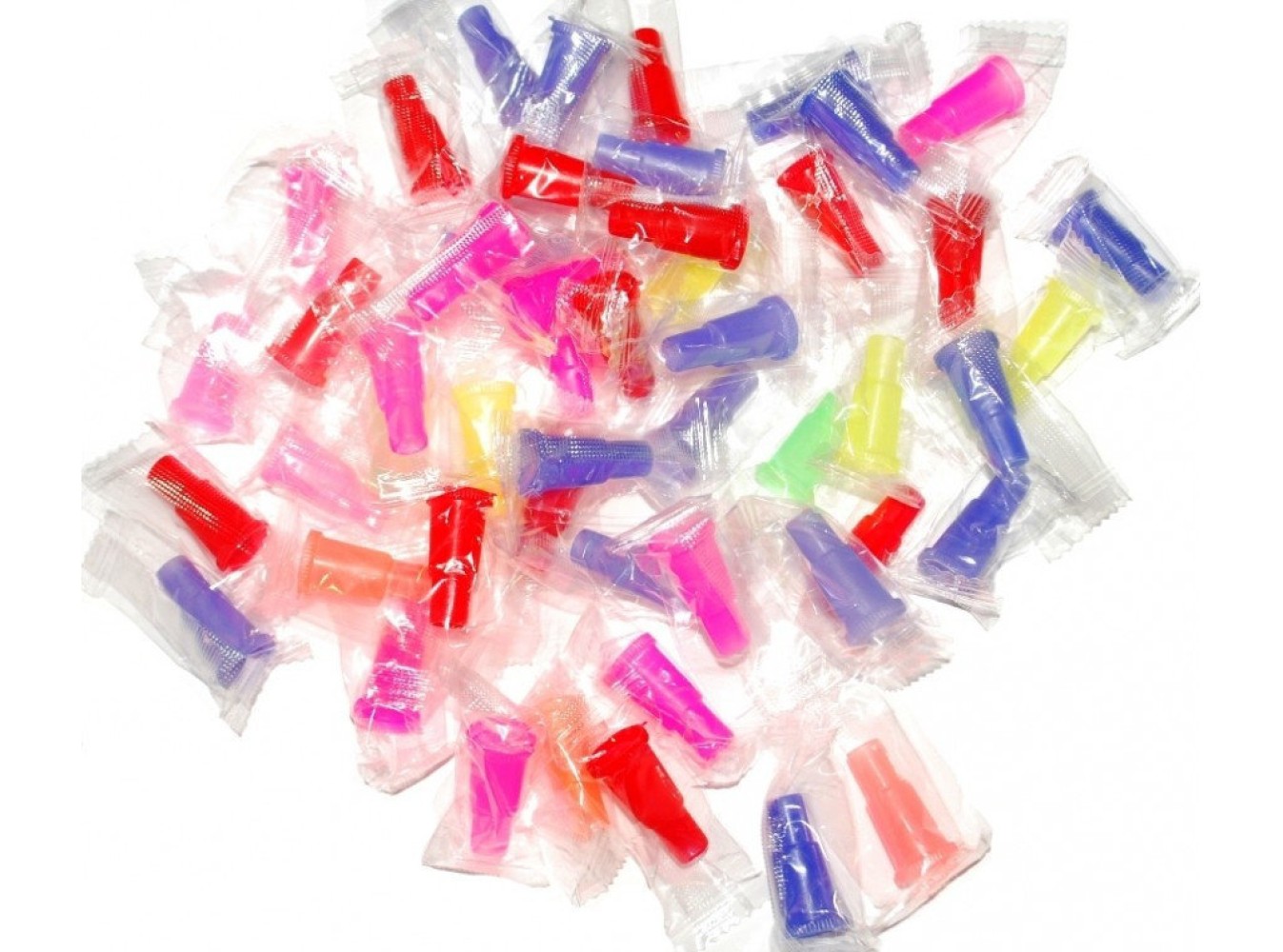 Мундштук для кальяна одноразовый внешний ассорти в индивидуальной упаковке 30 мм 100 шт/уп