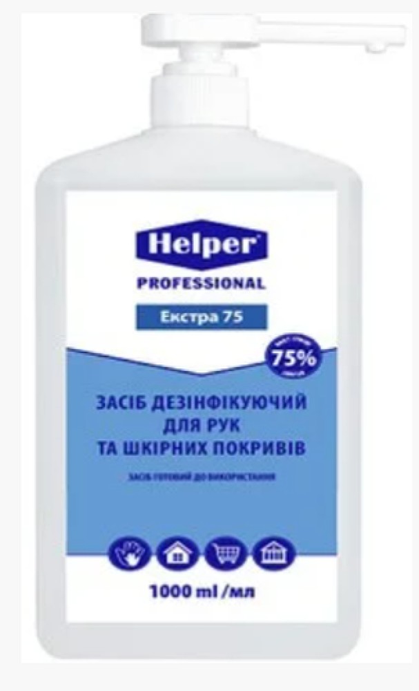 Дезинфицирующее средство для рук Helper Prof Extra 75, 1 л