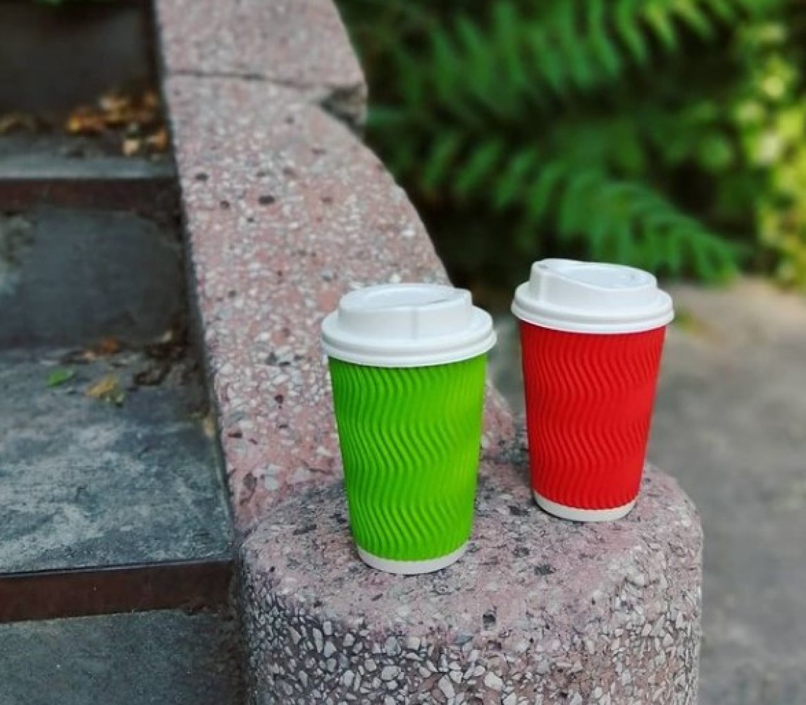 Крышка КР-70 для бумажного стакана, белая с поилкой, 50 шт/уп