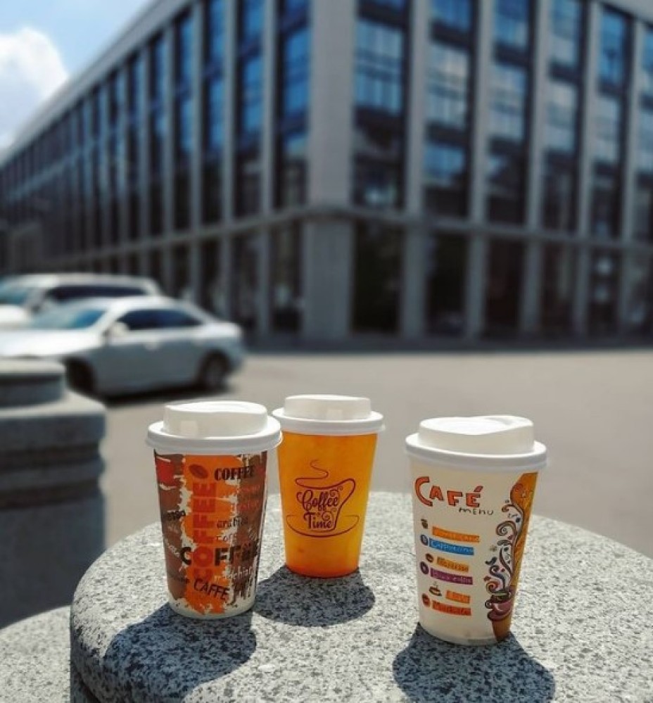 Крышка КР-88 для бумажного стакана, белая с поилкой, 50 шт/уп