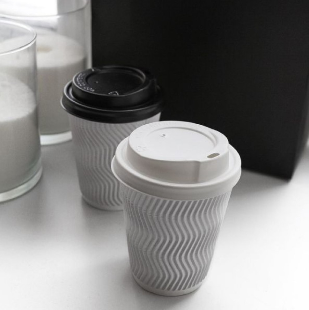 Стакан бумажный гофрированный белый 175 мл 20 шт/уп (кр70, d70)