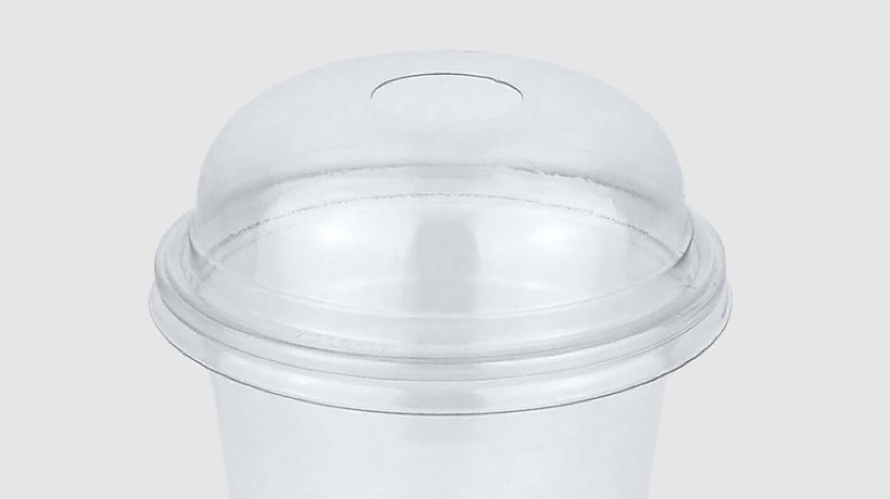Крышка купольная с отверстием для стакана РЕТ, арт. 16251 50 шт/уп