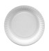 Тарелка бумажная круглая, 18 см, белая, 100 шт/уп