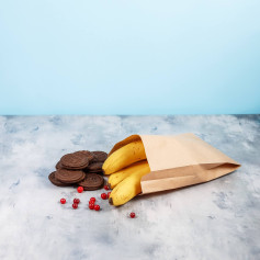 Пакет бумажный саше крафт 170х250х40 мм 100 шт/уп