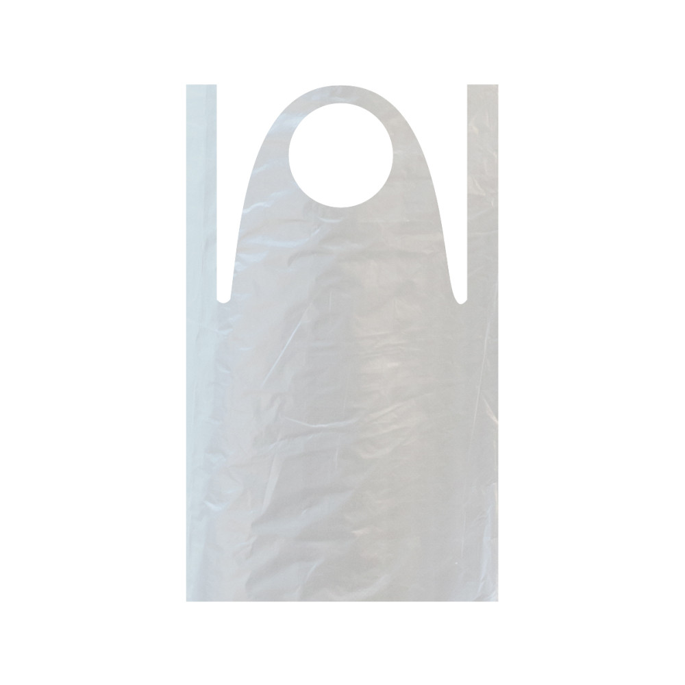 Фартук одноразовый белый, 70х110 см, PE, 9 мкм, 100 шт/уп