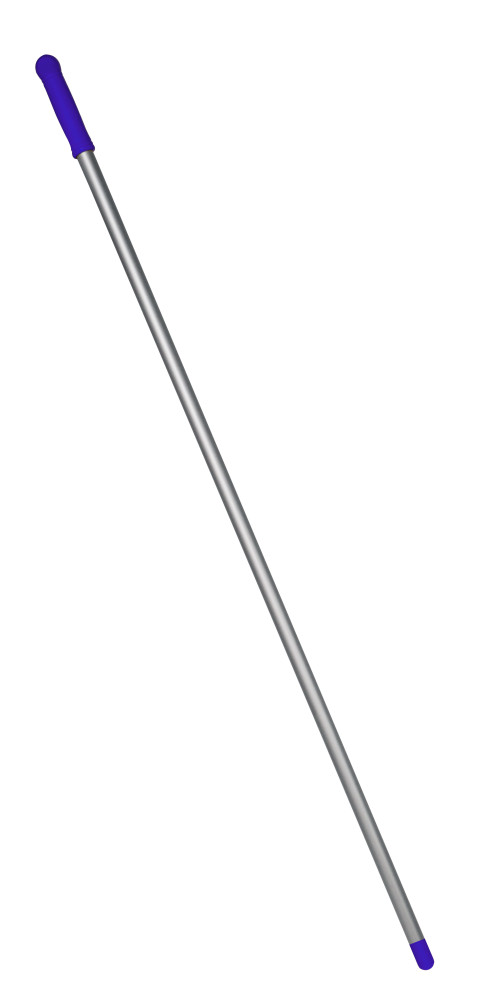 Держатель для мопа универсальный (карманы 40х13см / ленты), с рукояткой 145см, СИНИЙ