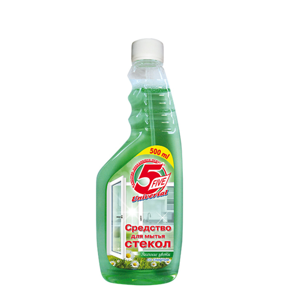 Средство для мойки стекол  FIVE, Весенние цветы, сменный, 500мл