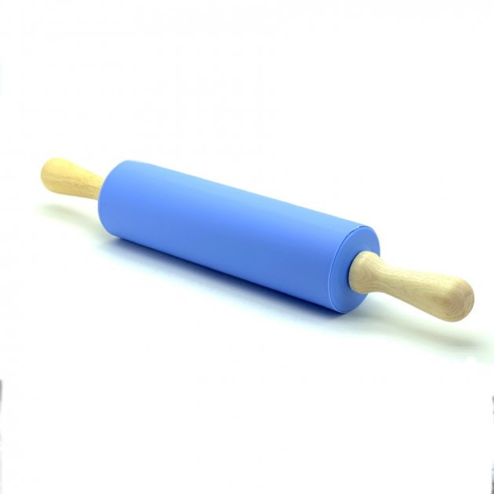 Скалка для теста и мастики силикон-дерево в ассортименте 44 см