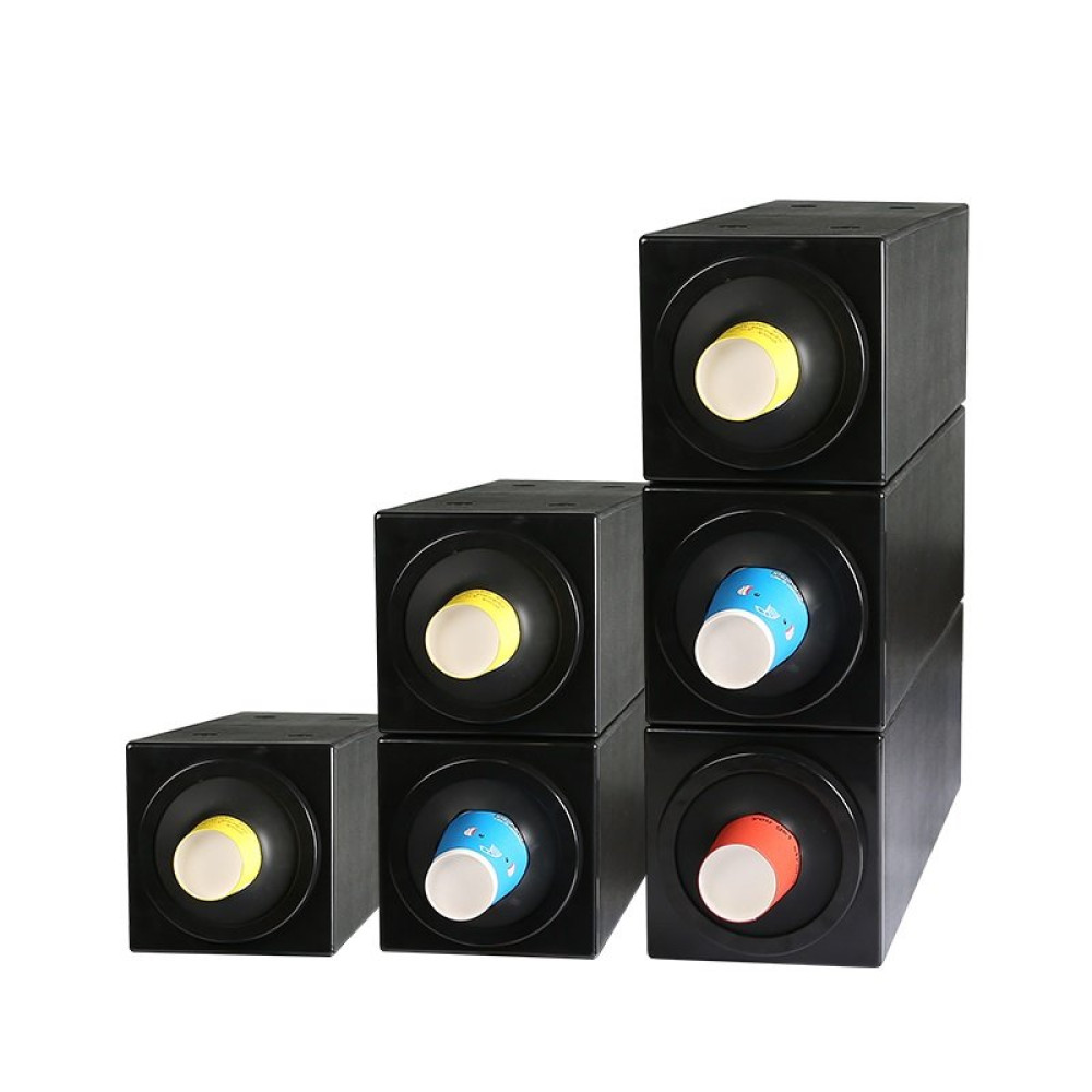 Диспенсер для стаканов 1 ячейка черный 20,5х20,5х62 см