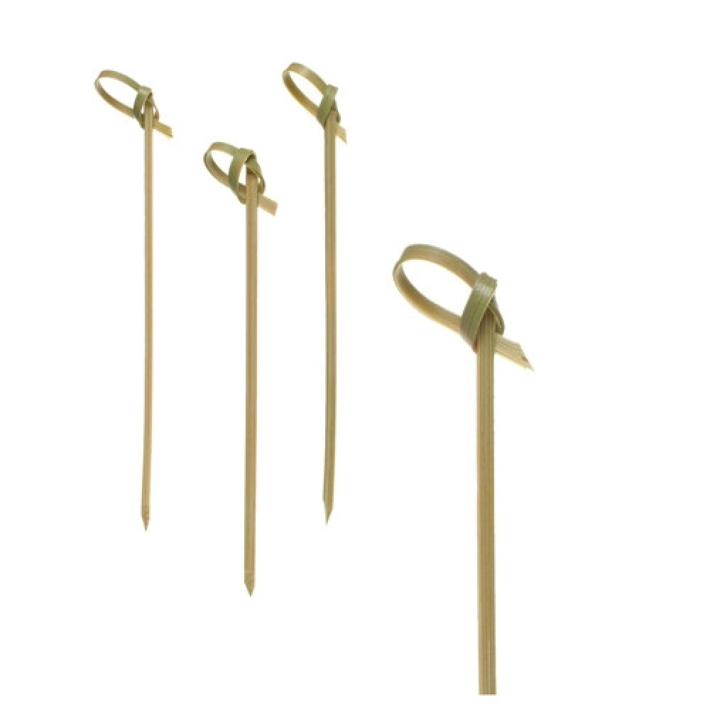 Шпажки бамбуковые с узелком, 10 см, 100 шт/уп