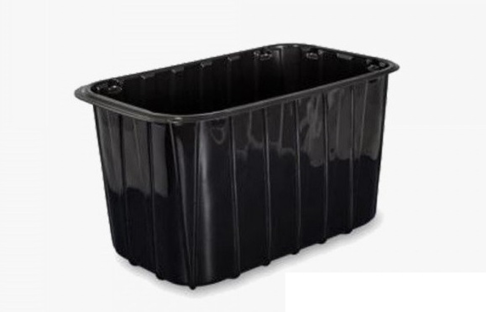 Упаковка для ягод, фруктов и овощей пластиковая ПП-701 черная 1000 г 190х114х114 мм 1000 шт/ящ