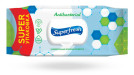 Салфетки влажные для рук антибактериальные, Superfresh, с клапаном, 120 шт/уп
