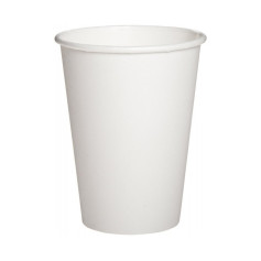 Стакан бумажный белый, 340 мл, 50 шт/уп (d80)