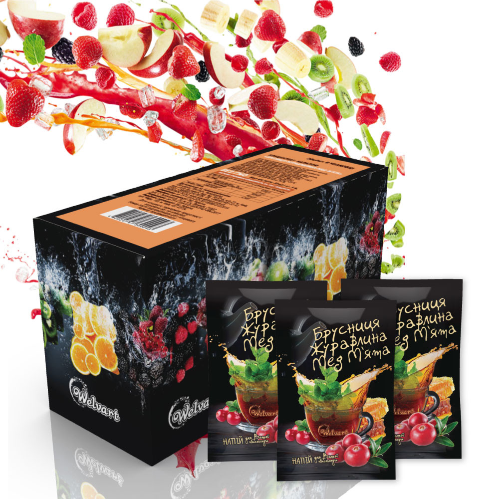 Чай концентрат Welvart Брусника-Клюква-Мед-Мята 50 г