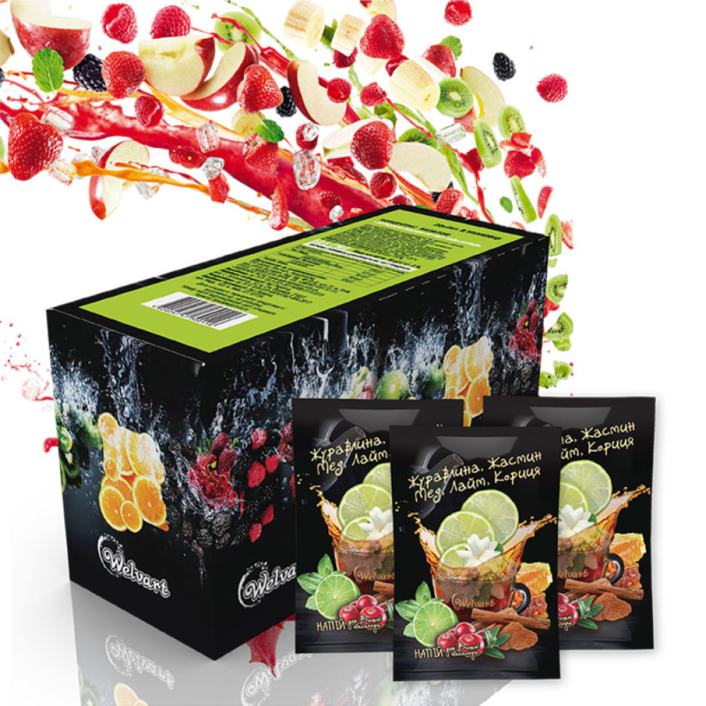 Чай концентрат Welvart Клюква-Жасмин-Мед-Лайм-Корица 50 г