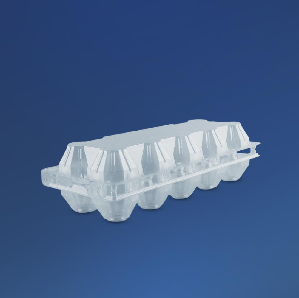 Упаковка для куриных яиц 10 ячеек пластиковая ПС-3610 матовая 246х102х65 мм 400 шт/ящ