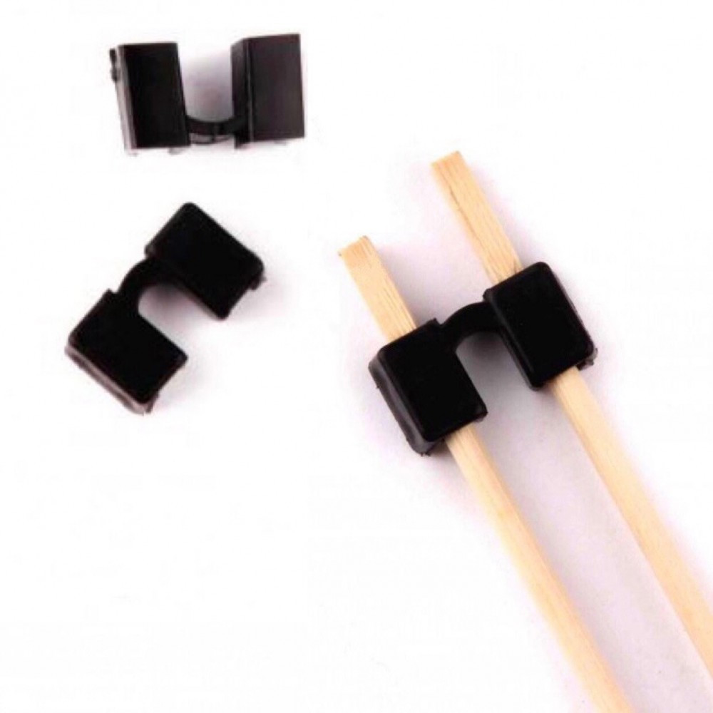 Держатели для суши палочек учебные в индивидуальной упаковке черные 100 шт/уп