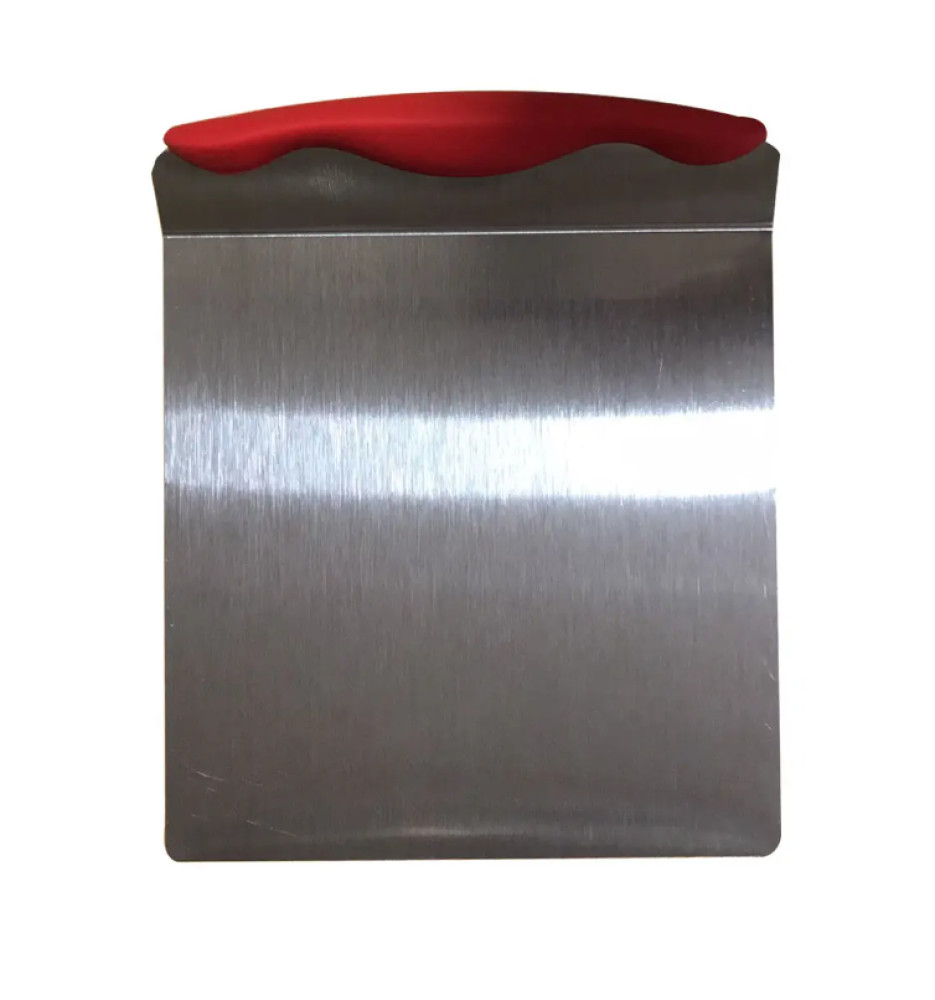 Шпатель-скребок кондитерский из нержавеющей стали 24х20 см