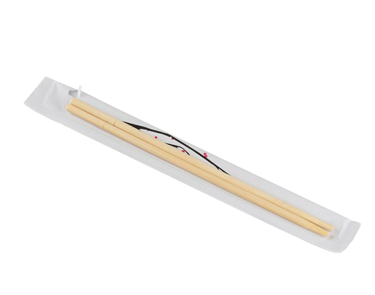 Палочки для суши бамбуковые круглые в бумажной индивидуальной упаковке 200 мм d=5 мм 100 шт/уп