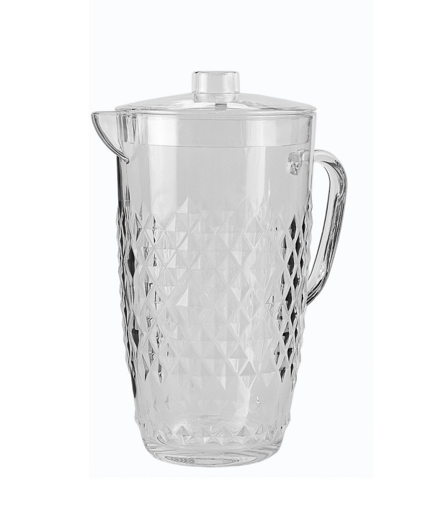 Кувшин из поликарбоната с крышкой прозрачный 2,6 л
