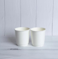 Стакан бумажный 2-х слойный белый 110 мл 15 шт/уп