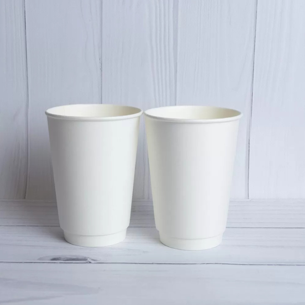 Стакан бумажный 2-х слойный белый 320 мл 15 шт/уп (кр80, d80)