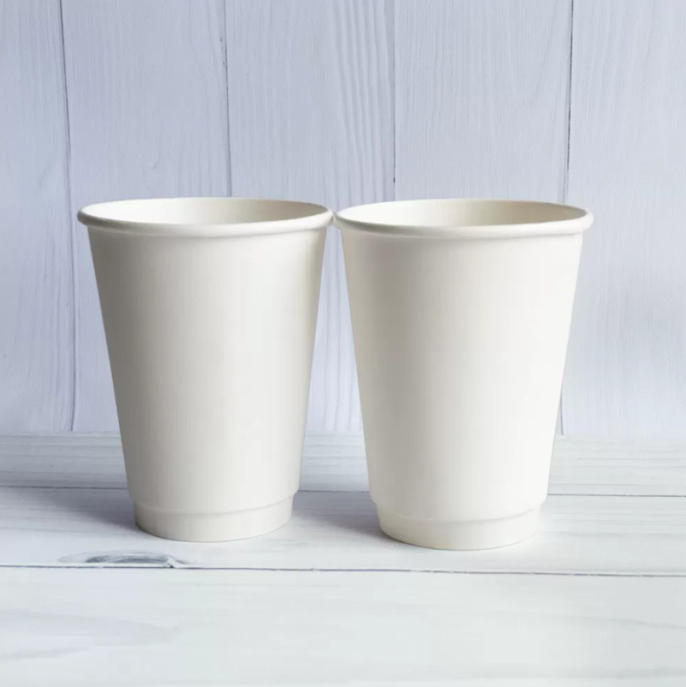 Стакан бумажный 2-х слойный белый 400 мл 15 шт/уп (кр90, d90)