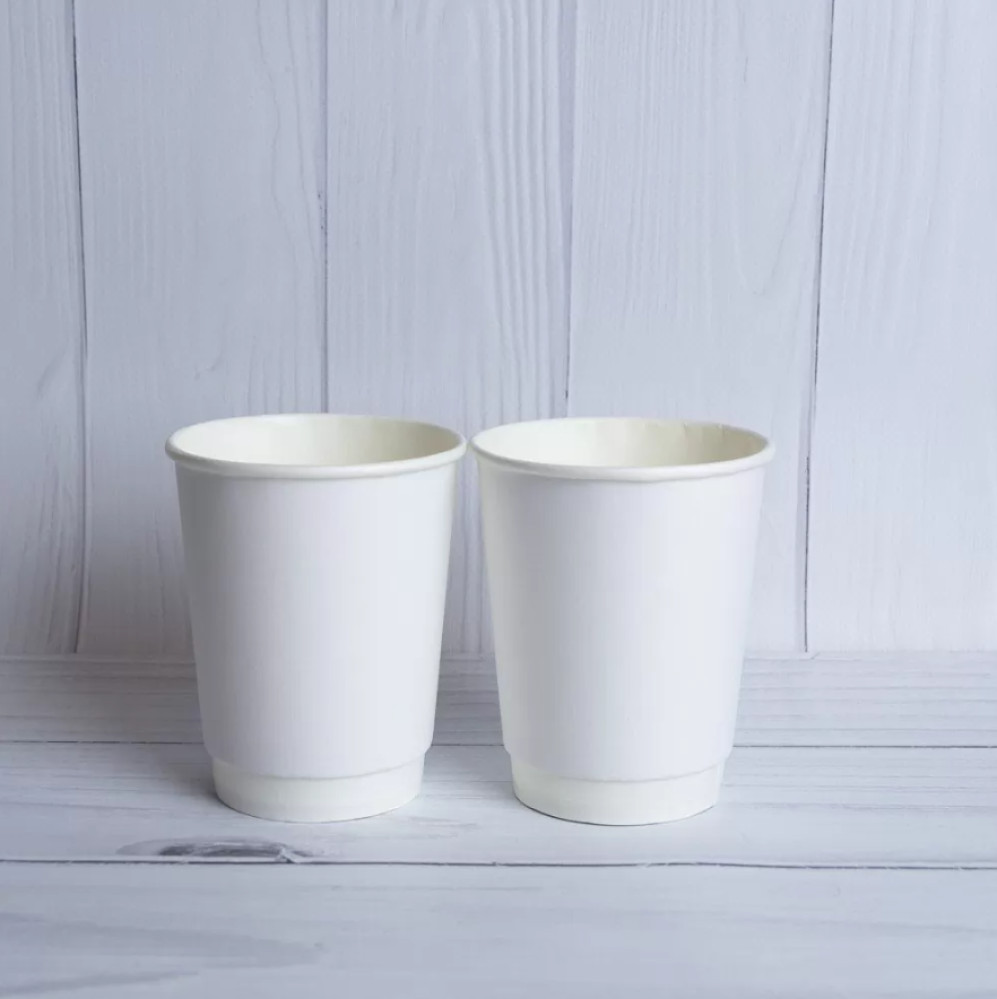 Стакан бумажный 2-х слойный белый 250 мл 15 шт/уп (кв78)