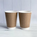 Стакан бумажный 2-х слойный крафт-белый 400 мл 15 шт/уп (кр90, d90)