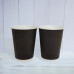 Стакан бумажный 2-х слойный черный-белый 400 мл 20 шт/уп (кр90, d90)