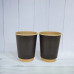 Стакан бумажный 2-х слойный черный-крафт 250 мл 15 шт/уп (кв78)