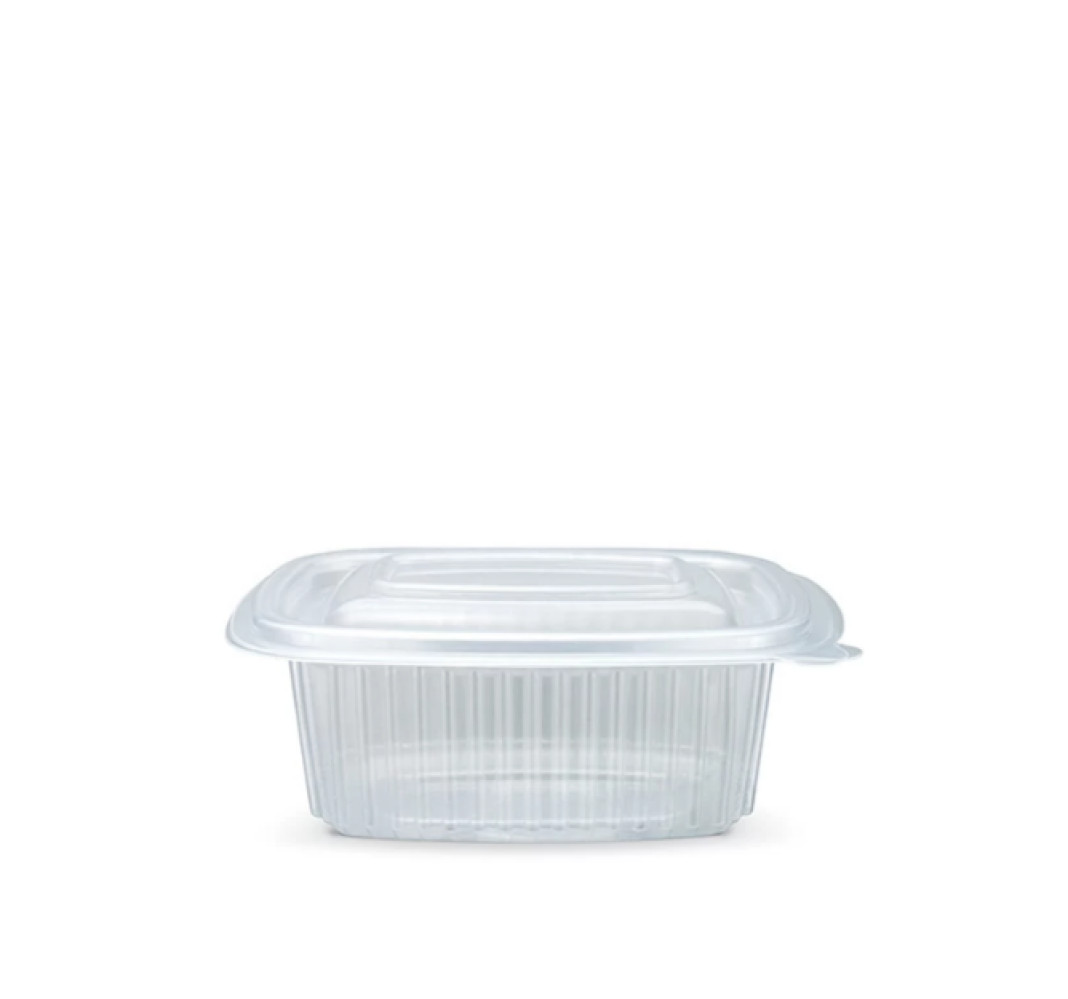 Контейнер пластиковый с откидной крышкой прозрачный 250 мл 1 шт (50/750)