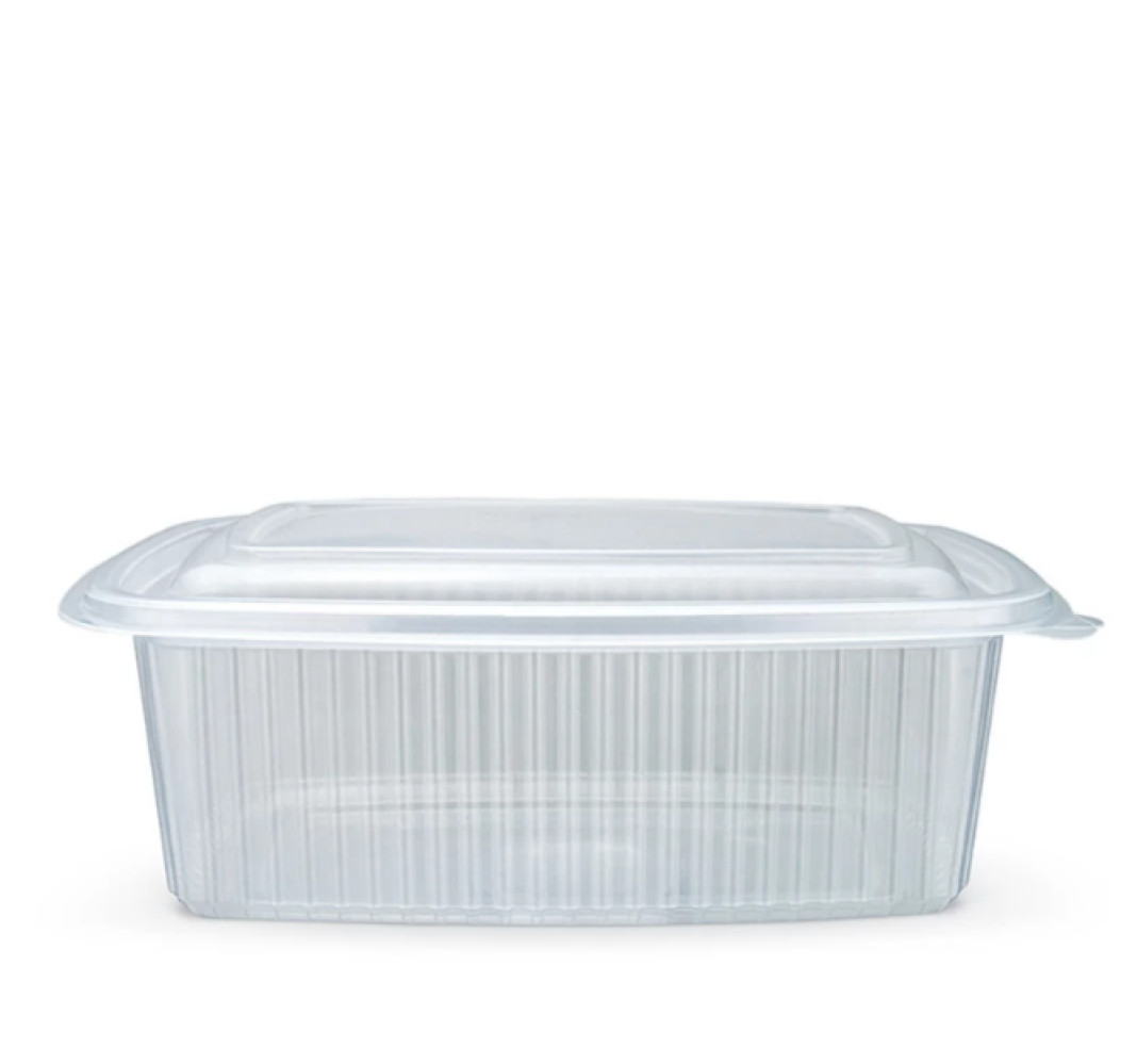 Контейнер пластиковый с откидной крышкой прозрачный 1000 мл 1 шт (50/400)