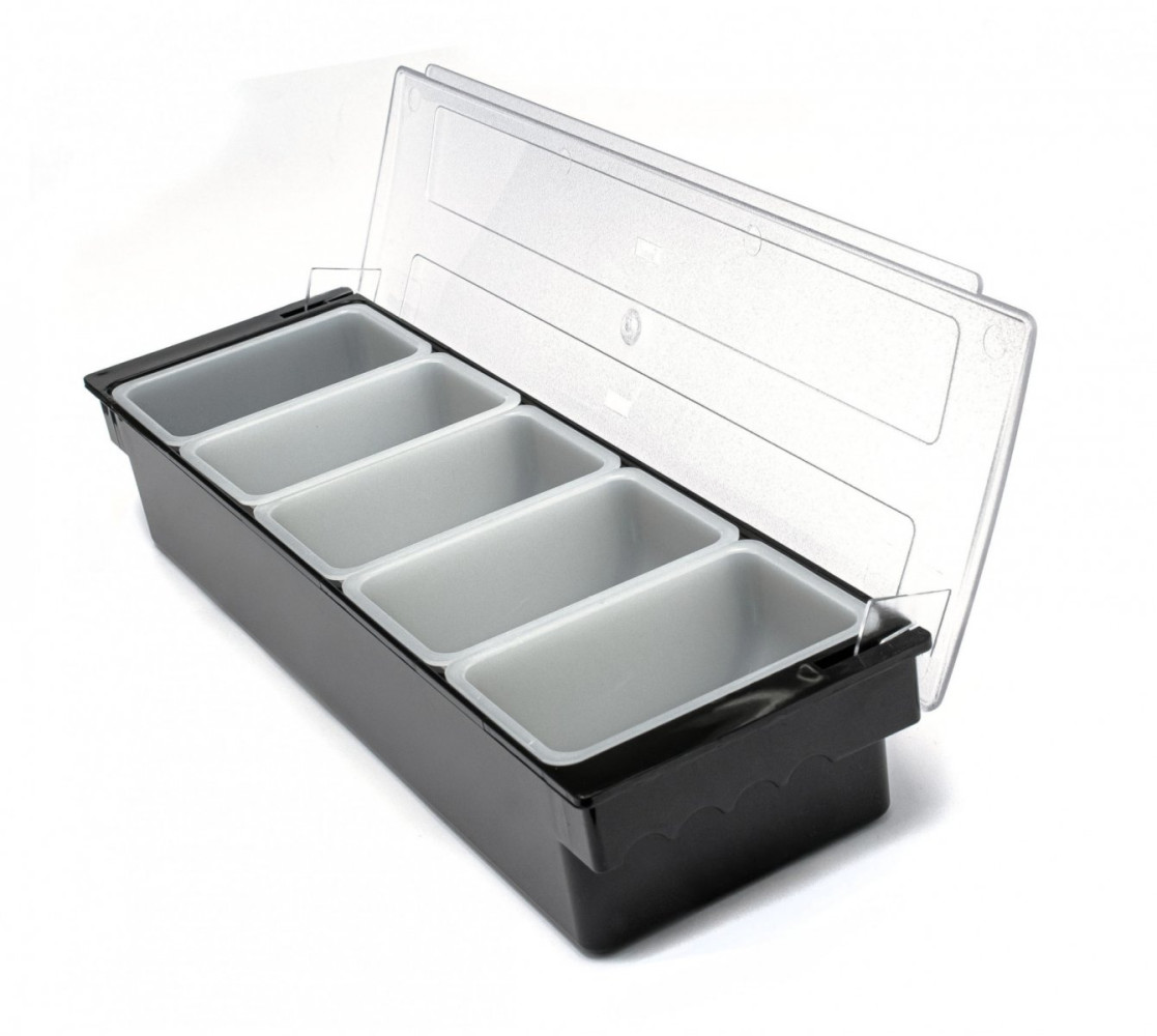 Ящик барный 5 ячеек черный 50х16х9 см