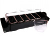 Ящик барный 6 ячеек (+2 кармана) с углубленными ячейками черный 47,4х16,9х18 см