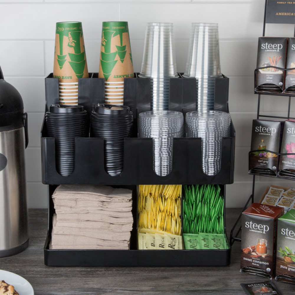 Органайзер для кофейни 11 ячеек черный 41,5х40х21 см