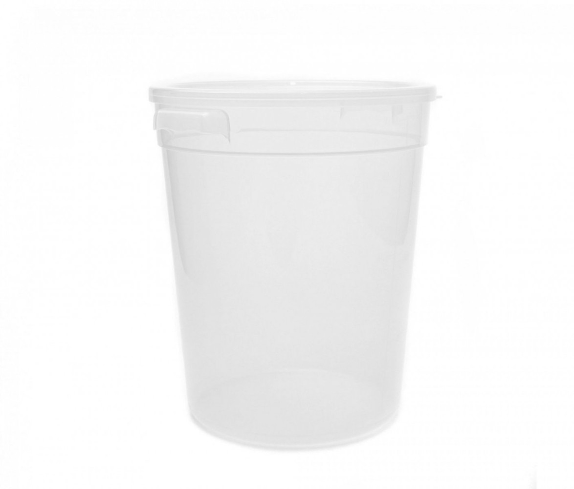 Контейнер пищевой из поликарбоната с крышкой прозрачный 4 л 18,8х21,5 см