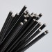 Трубочка бумажная прямая черная 200 мм d=6 мм 50 шт/уп