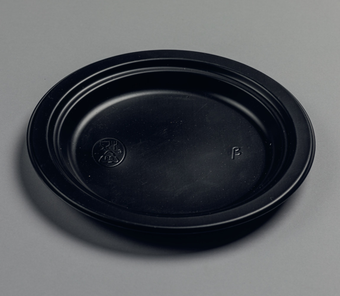 Тарелка десертная пластиковая круглая Premium черная 176 мм 50 шт/уп