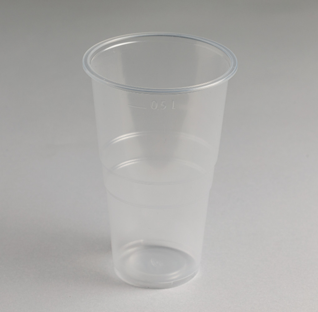 Стакан пивной пластиковый Super с меткой 500 мл 50 шт/уп
